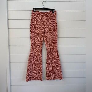 Tinseltown Pink and Orange Flare Pants